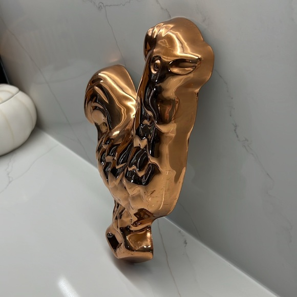 Vintage Rooster Copper Kitchen Mold Tin Lined, Made in Portugal farmhouse decor - Picture 2 of 14